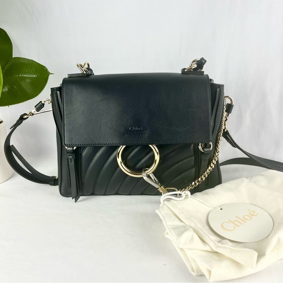 CHLOE Medium Faye Day Quilted Calf Leather Hand and Shoulder Bag Boho with COA - Picture 15 of 16